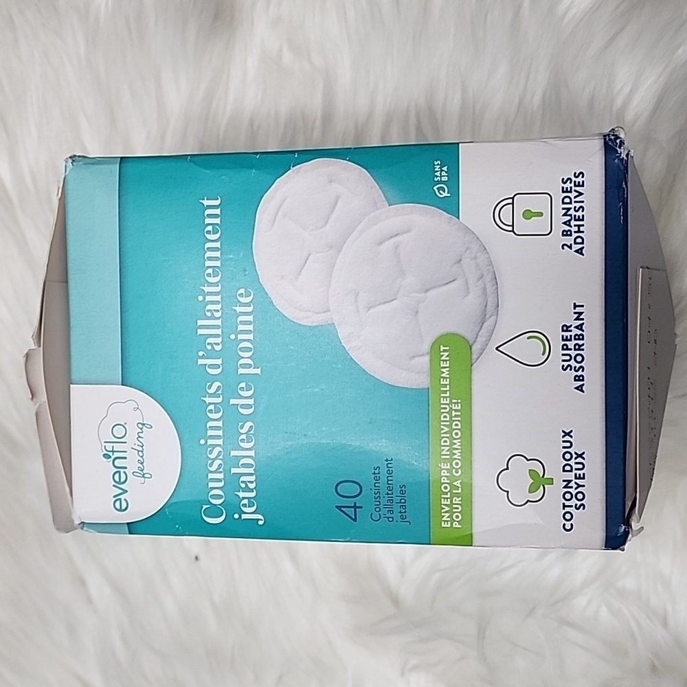 Evenflo Feeding Advanced Disposable Nursing Pads - White 40 Pack New In Box - Picture 4 of 12